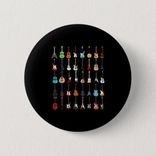 Guitarist Guitar Musical Instrument Rock and Roll 6 Cm Round Badge