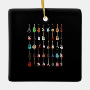 Guitarist Guitar Musical Instrument Rock and Roll Ceramic Ornament