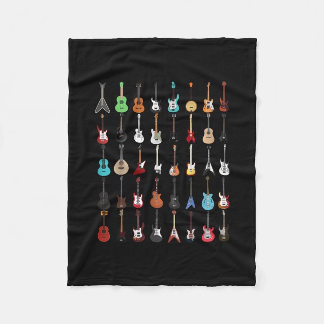 Guitarist Guitar Musical Instrument Rock and Roll Fleece Blanket (Front)