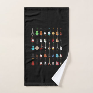 Guitarist Guitar Musical Instrument Rock and Roll Hand Towel