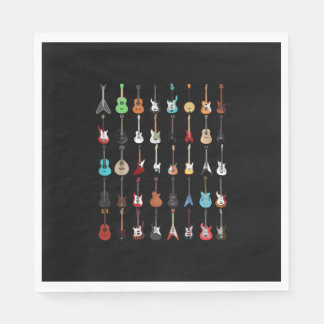 Guitarist Guitar Musical Instrument Rock and Roll Napkin