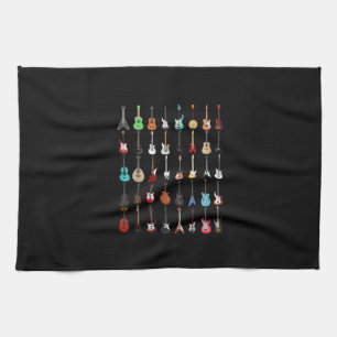 Guitarist Guitar Musical Instrument Rock and Roll Tea Towel