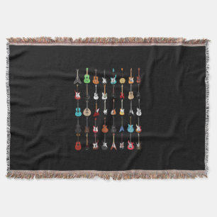 Guitarist Guitar Musical Instrument Rock and Roll Throw Blanket
