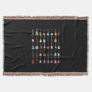 Guitarist Guitar Musical Instrument Rock and Roll Throw Blanket