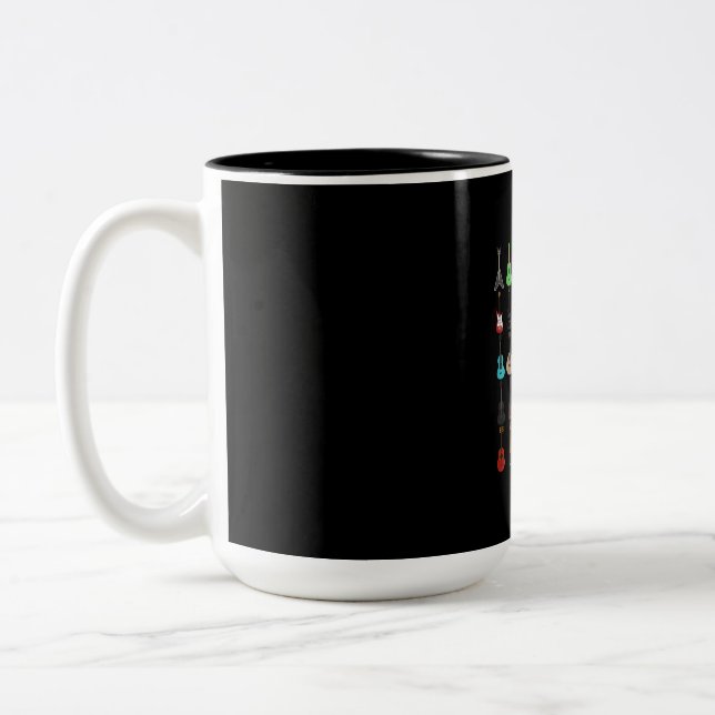 Guitarist Guitar Musical Instrument Rock and Roll Two-Tone Coffee Mug (Left)