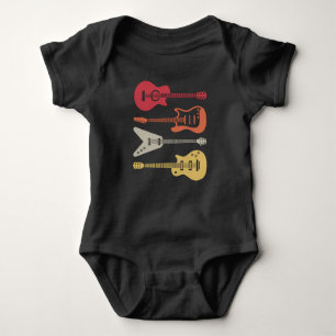 Guitarist Guitar Player Electric Musician Gift Baby Bodysuit