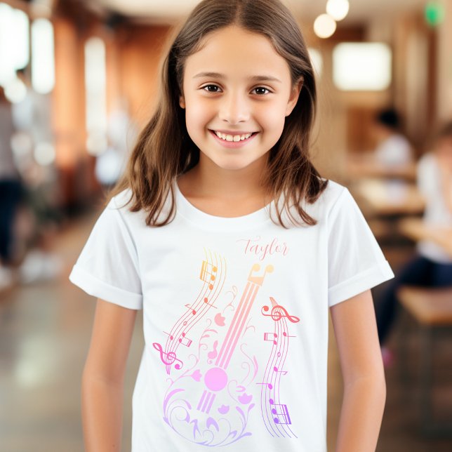 Guitarist Guitar Player Music Colourful Custom Nam T-Shirt (Guitarist Guitar Player Music Colorful Custom Name T-Shirt)