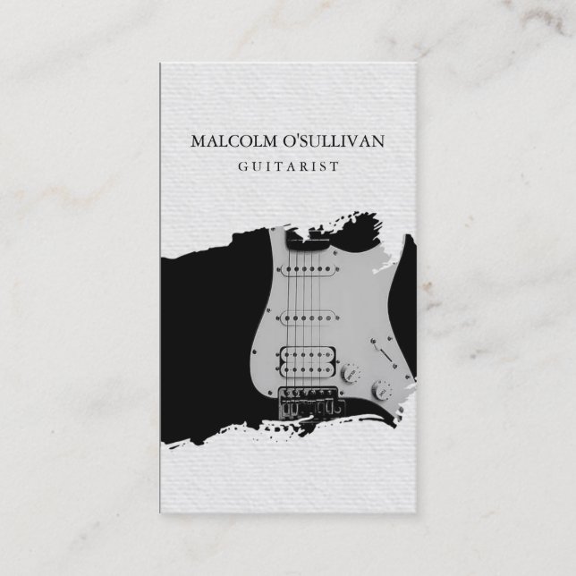 Guitarist Guitar Player Music Musician Business Card (Front)