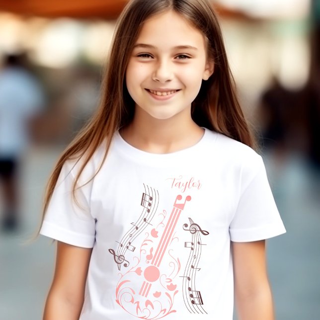 Guitarist Guitar Player Music Pink Custom Name T-Shirt (Guitarist Guitar Player Music Pink Custom Name T-Shirt)