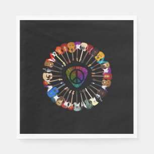 Guitarist Guitar Variety Birthday Napkin