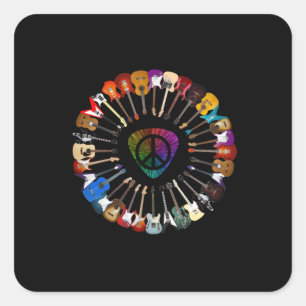 Guitarist Guitar Variety Birthday Square Sticker