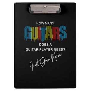 Guitarist How Many Guitars Does Birthday Clipboard