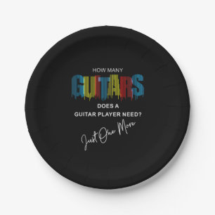 Guitarist How Many Guitars Does Birthday Paper Plate
