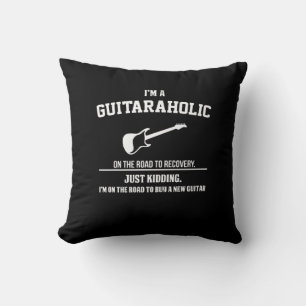 Guitarist I Am Guitaraholic Birthday Cushion