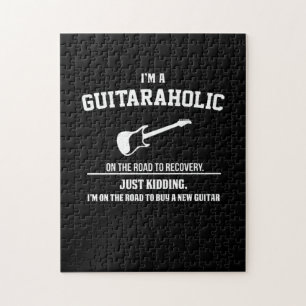Guitarist I Am Guitaraholic Birthday Jigsaw Puzzle