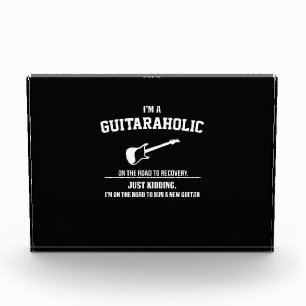 Guitarist I Am Guitaraholic Birthday Photo Block
