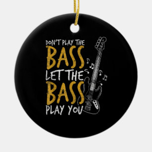 Guitarist Let The Bass Guitar Birthday Ceramic Tree Decoration