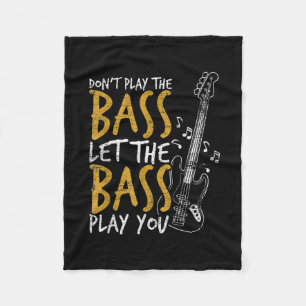 Guitarist Let The Bass Guitar Birthday Fleece Blanket