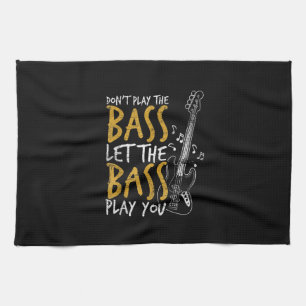 Guitarist Let The Bass Guitar Birthday Tea Towel