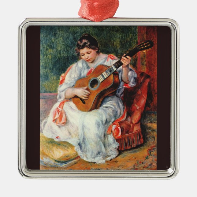 Guitarist Metal Tree Decoration (Front)