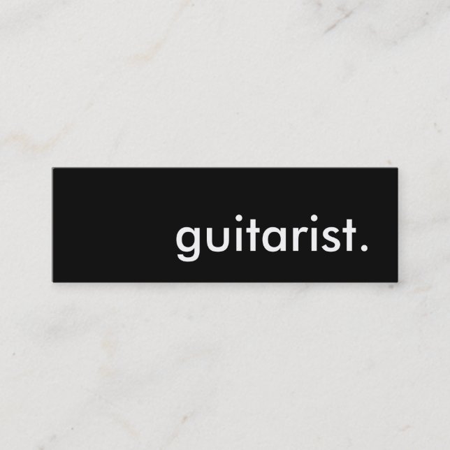 guitarist. mini business card (Front)