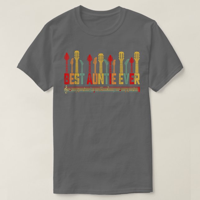 Guitarist Mother Best Auntie Ever Guitar Mother's  T-Shirt (Design Front)