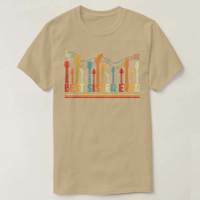 Guitarist Mother Best Sister Ever Guitar Mother's  T-Shirt (Design Front)