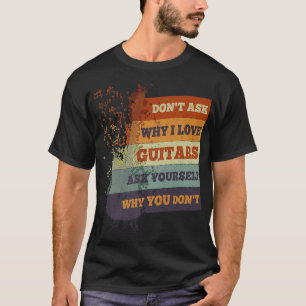 Guitarist Retro Grunge Vintage Distress Guitar Lov T-Shirt