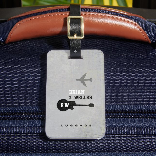 Guitarist Travel Luggage Tag (Front Insitu 2)