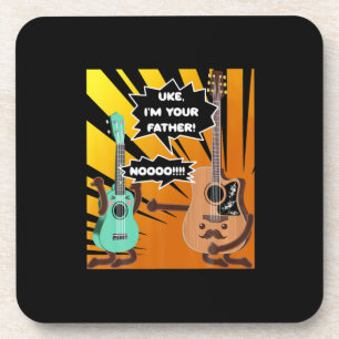 Guitarist Uke I Am Your Father Birthday Coaster