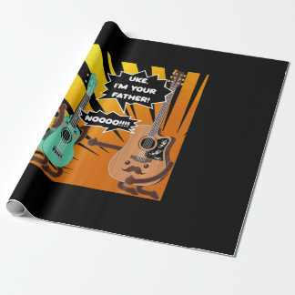 Guitarist Uke I Am Your Father Birthday Wrapping Paper