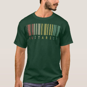 Guitarist Vintage Barcode Musician Retro Colors Gu T-Shirt