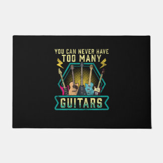 Guitarist You Can Never Have Too Many Guitars Xmas Doormat