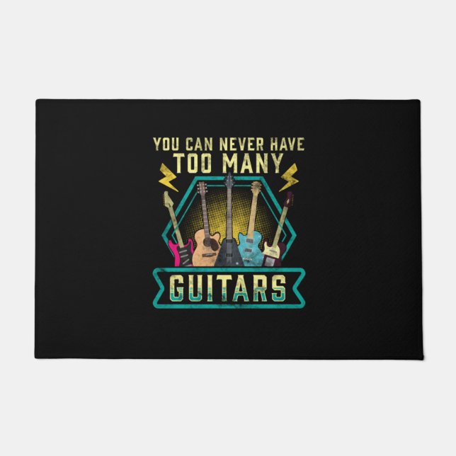 Guitarist You Can Never Have Too Many Guitars Xmas Doormat (Front)