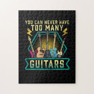 Guitarist You Can Never Have Too Many Guitars Xmas Jigsaw Puzzle
