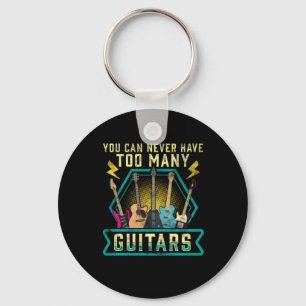 Guitarist You Can Never Have Too Many Guitars Xmas Key Ring
