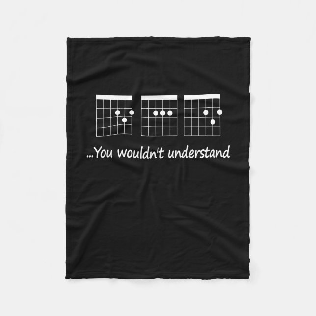 Guitarist You Would Not Understand Birthday Fleece Blanket (Front)