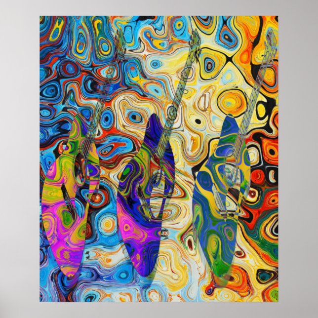 Guitarras abstractas poster (Front)