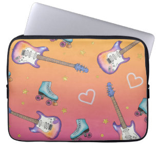 Guitars and Roller Skates by Natasha Us Laptop Sleeve