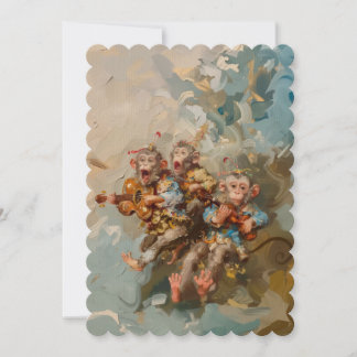 Guitars - Flat Invitation size: 12.7 cm x 17.8 cm