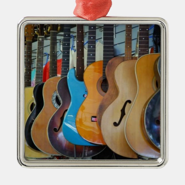 Guitars Galore Metal Tree Decoration (Front)