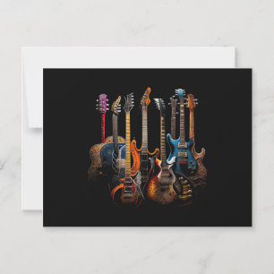 Guitars guitarists gift magnetic invitation