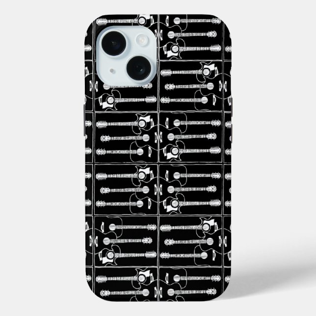 Guitars in black Case-Mate iPhone case (Back)