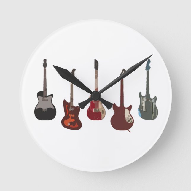 GUITARS MY DREAMS ROUND CLOCK (Front)