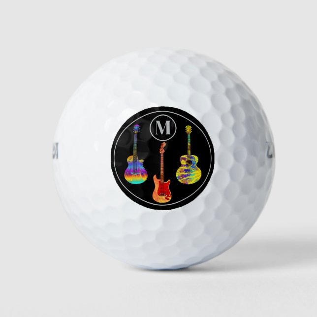 guitars personalised golf balls (Front)