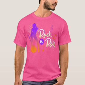 Guitars saying Rock and Roll Rocker Rock music Gui T-Shirt