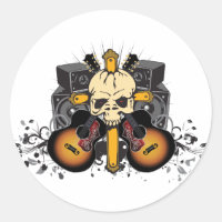 Guitars Speakers and Skull