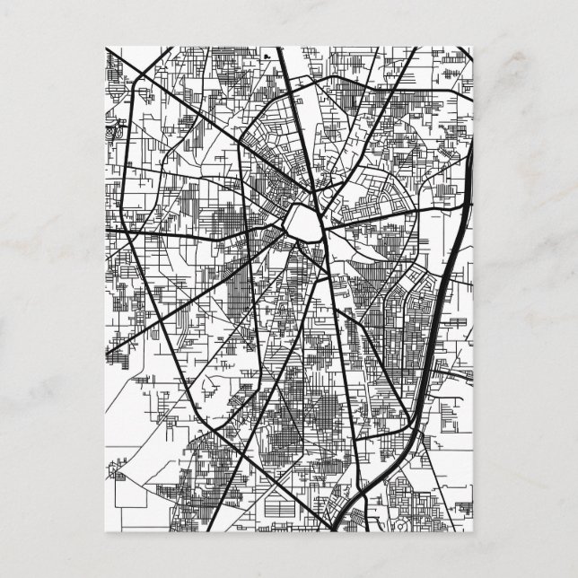 Gujranwala Pakistan City Map Postcard (Front)