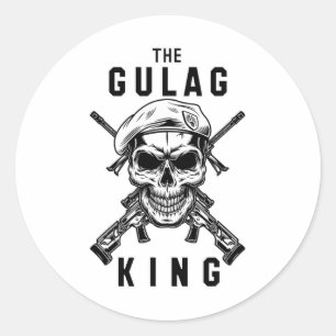 Gulag King Gaming Gamer Warzone Gamer Gift Classic Round Sticker