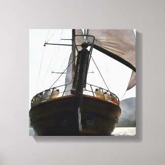 Gulet Under Sail Sailing Acrylic Painting Canvas Print